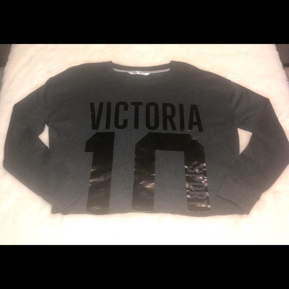 Victoria Sport Crop Top Sweatshirt ~ SZ (L) ~ NWOT